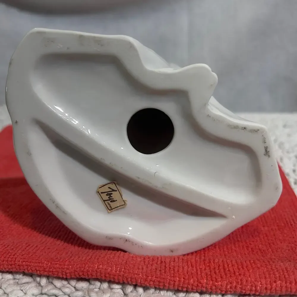 Toyo Japan Japanese Lady Ceramic Geisha Girl Figurine White Vintage Kimono Dance